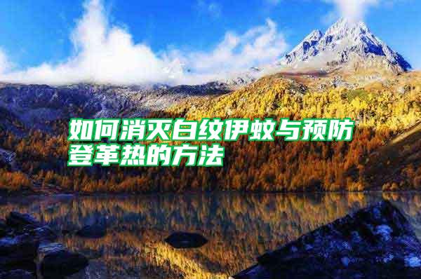 如何消滅白紋伊蚊與預防登革熱的方法