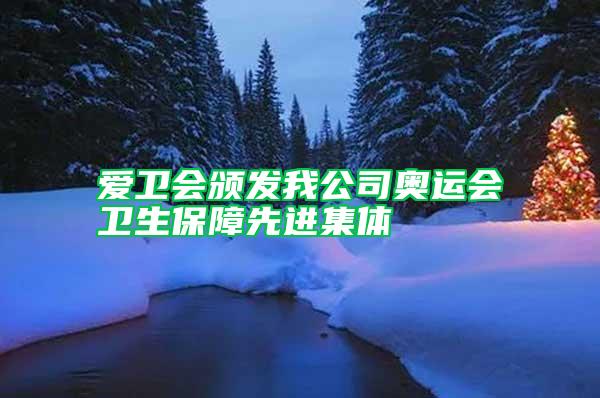 愛衛(wèi)會(huì)頒發(fā)我公司奧運(yùn)會(huì)衛(wèi)生保障先進(jìn)集體