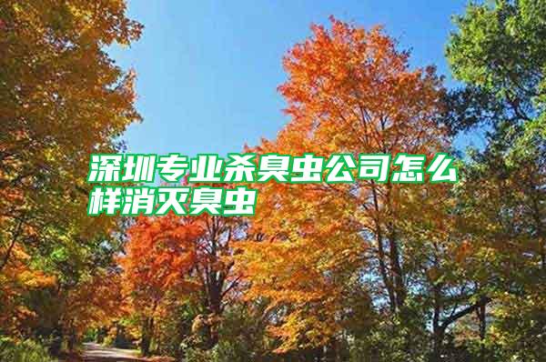 深圳專業(yè)殺臭蟲(chóng)公司怎么樣消滅臭蟲(chóng)