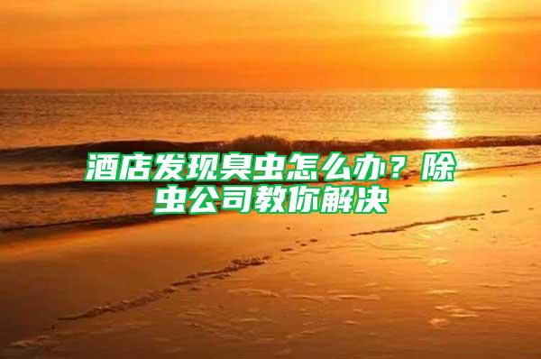 酒店發現臭蟲怎么辦？除蟲公司教你解決