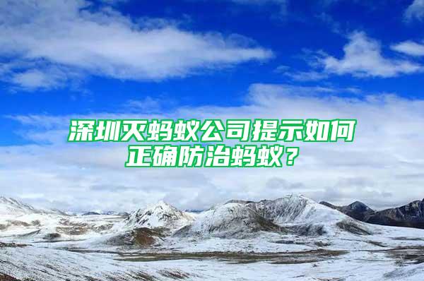 深圳滅螞蟻公司提示如何正確防治螞蟻？