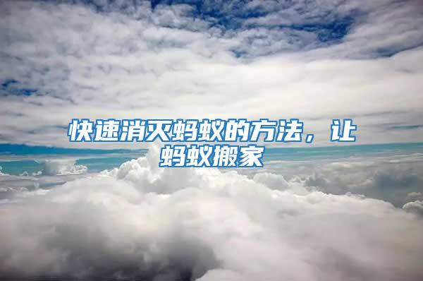 快速消滅螞蟻的方法,讓螞蟻搬家