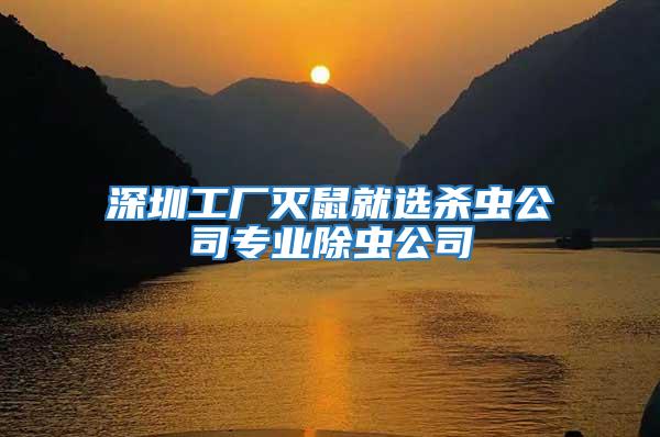 深圳工廠滅鼠就選殺蟲(chóng)公司專業(yè)除蟲(chóng)公司