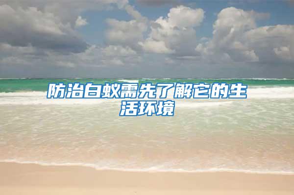 防治白蟻需先了解它的生活環境