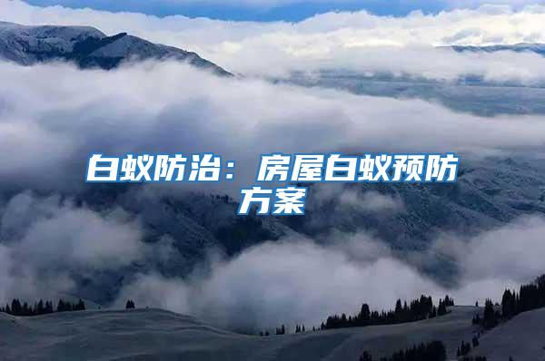 白蟻防治:房屋白蟻預(yù)防方案