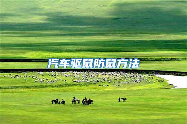 汽車驅(qū)鼠防鼠方法