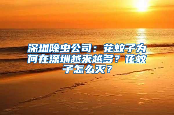 深圳除蟲公司:花蚊子為何在深圳越來越多?花蚊子怎么滅?