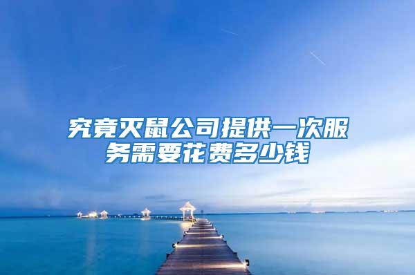 究竟滅鼠公司提供一次服務需要花費多少錢