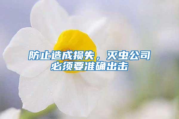 防止造成損失,滅蟲公司必須要準確出擊
