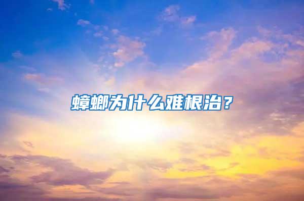 蟑螂為什么難根治？