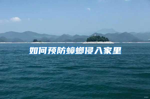 如何預防蟑螂侵入家里