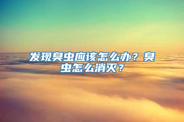 發(fā)現(xiàn)臭蟲應(yīng)該怎么辦?臭蟲怎么消滅?