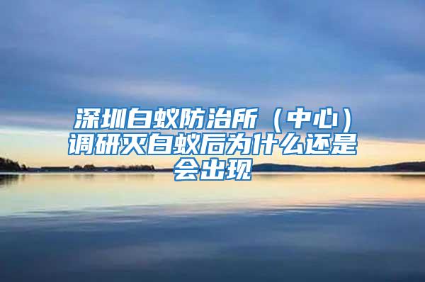 深圳白蟻防治所(中心)調研滅白蟻后為什么還是會出現