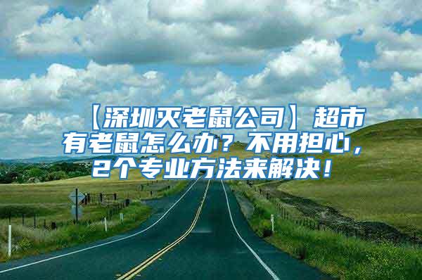 【深圳滅老鼠公司】超市有老鼠怎么辦？不用擔心，2個專業方法來解決！