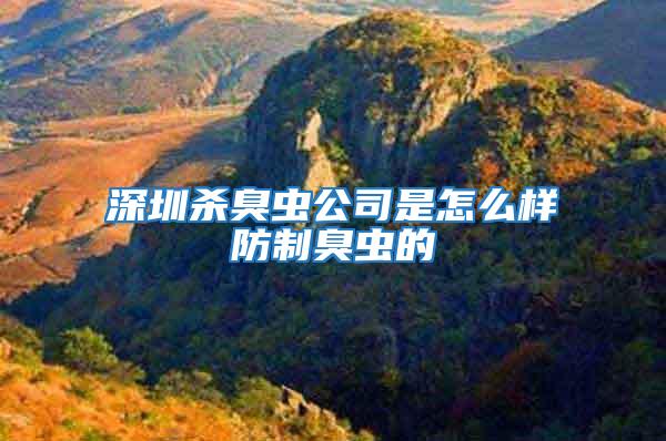 深圳殺臭蟲(chóng)公司是怎么樣防制臭蟲(chóng)的