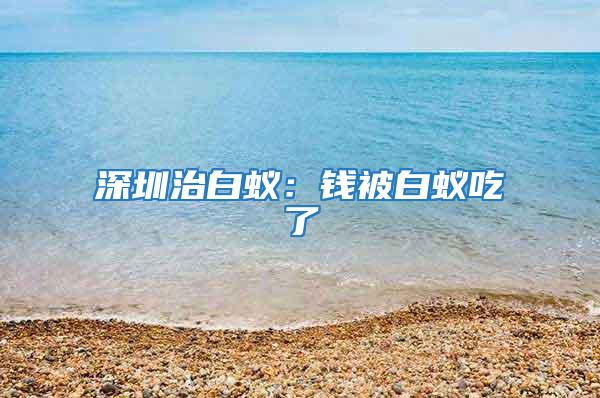 深圳治白蟻:錢被白蟻吃了