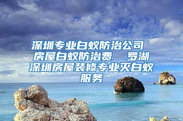 深圳專業白蟻防治公司 房屋白蟻防治費 羅湖深圳房屋裝修專業滅白蟻服務
