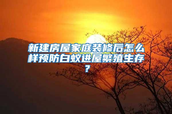 新建房屋家庭裝修后怎么樣預(yù)防白蟻進(jìn)屋繁殖生存?