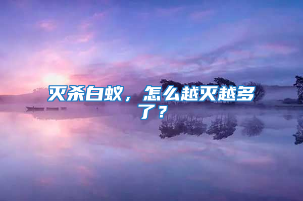 滅殺白蟻，怎么越滅越多了？