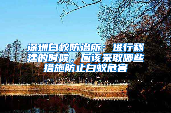 深圳白蟻防治所：進行翻建的時候，應該采取哪些措施防止白蟻危害