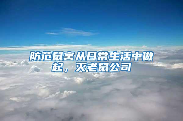 防范鼠害從日常生活中做起,滅老鼠公司
