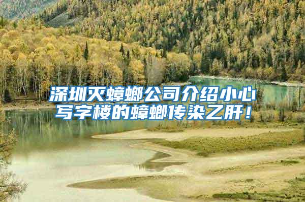 深圳滅蟑螂公司介紹小心寫字樓的蟑螂傳染乙肝!