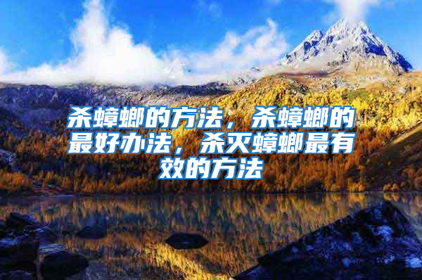 殺蟑螂的方法,殺蟑螂的最好辦法,殺滅蟑螂最有效的方法