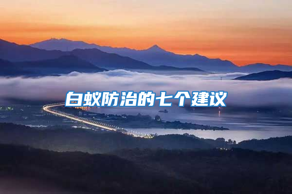 白蟻防治的七個建議