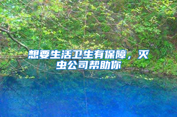 想要生活衛(wèi)生有保障,滅蟲公司幫助你