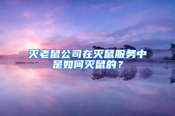 滅老鼠公司在滅鼠服務中是如何滅鼠的？